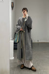 MUTEDANCE long wool jacket MD23FW02 blue gray PM96